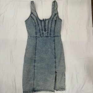 Guess Blue Denim Mini Dress